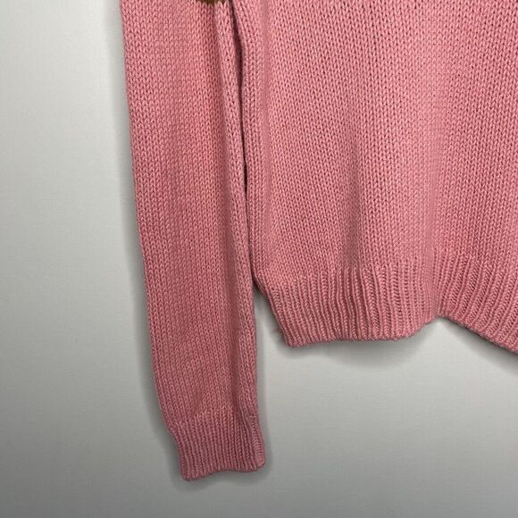 A.P.C. Sweater Women XS Elizabeth Fair Isle Pullover Pink Alpaca Blend - Picture 9 of 11